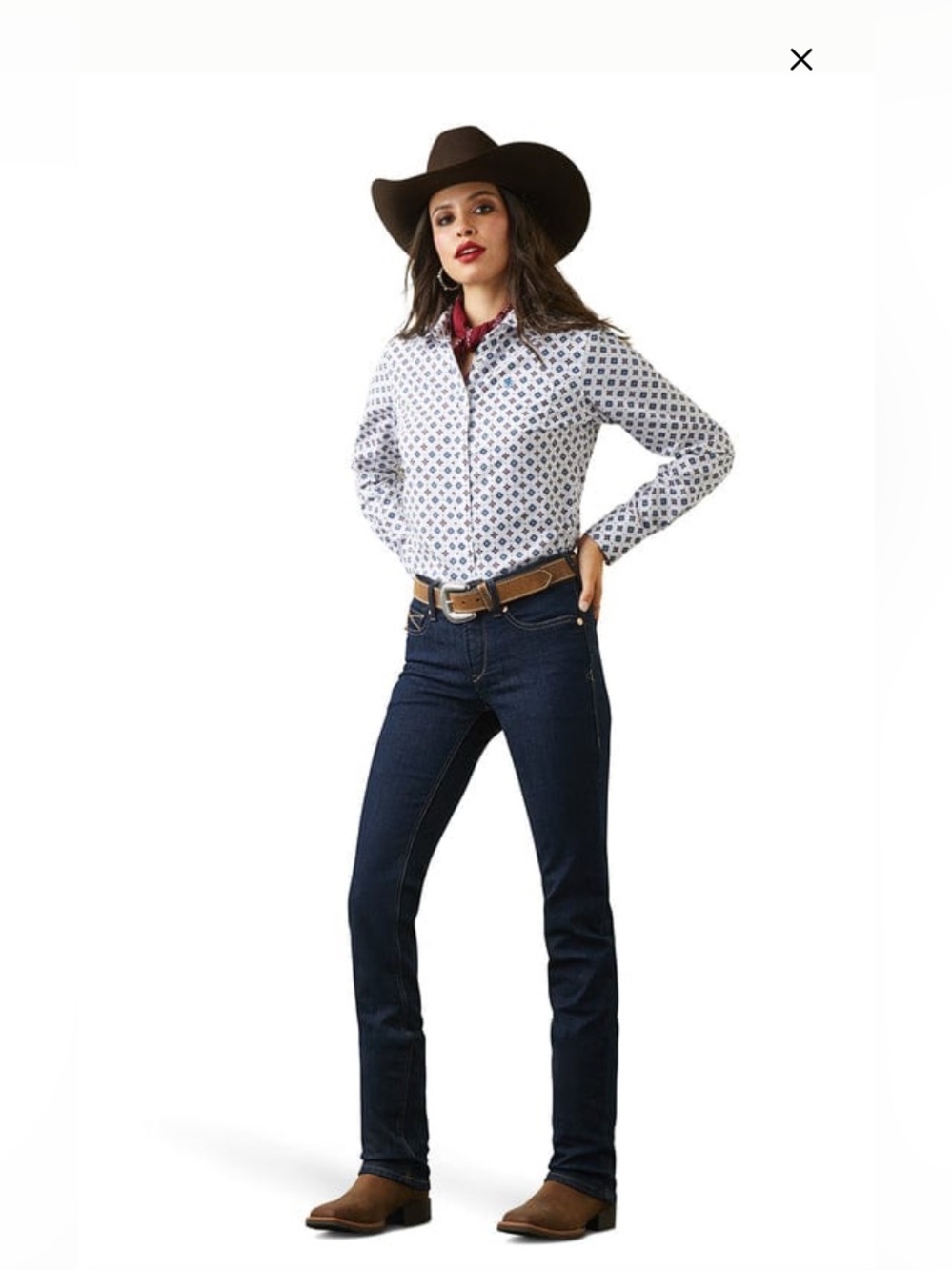 ARIAT NEW REAL ELLA STRAIGHT LEG JEANS 10042224 NWOT - 27r